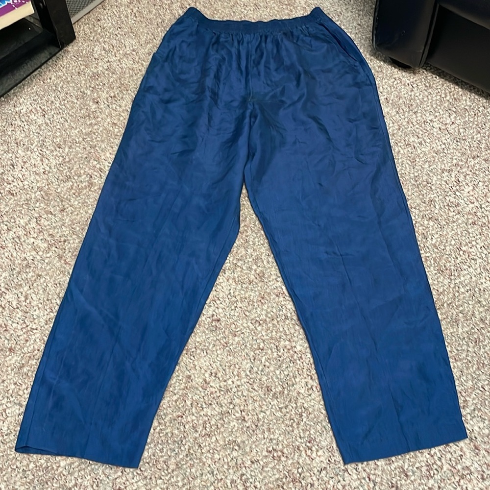 100% silk wide leg pant